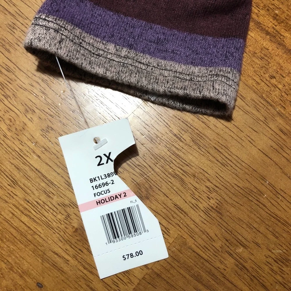 Cupio NWT Women’s Stripe Dream Soft Shirt‎ Dress 2X